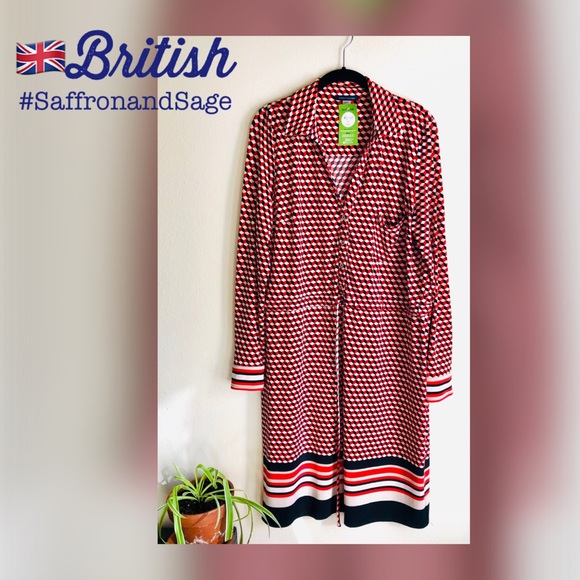 BRITISH!🇬🇧Tommy Hilfiger Red White Blue Drawstring Dress Size 10👗 - Picture 4 of 12